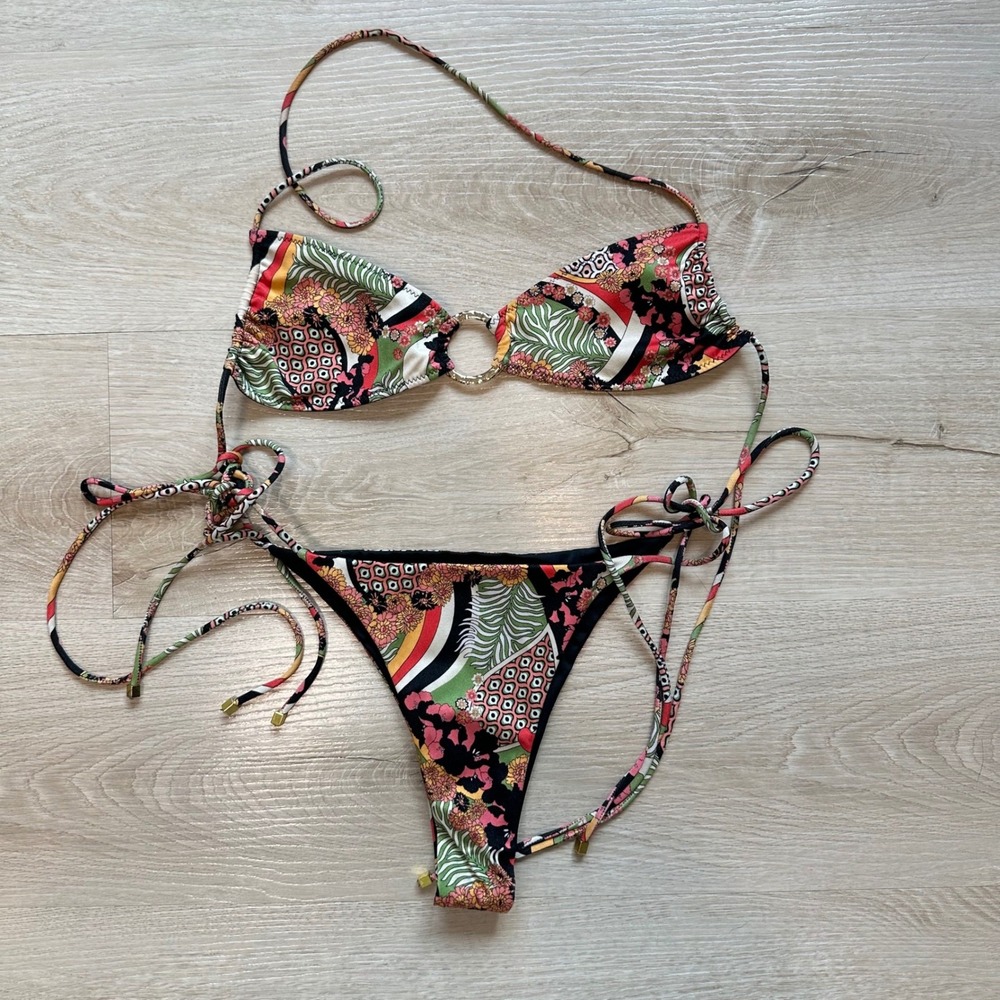 Sommer Swim Lucia Milla Bahamas Bikini Set S/M Women Boho Small Multicolor Nylon